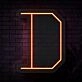 Personalized Initial Letter D Neon Sign