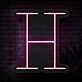 Personalized Initial Letter H Neon Sign