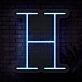 Personalized Initial Letter H Neon Sign