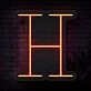 Personalized Initial Letter H Neon Sign