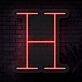 Personalized Initial Letter H Neon Sign