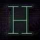 Personalized Initial Letter H Neon Sign