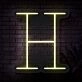 Personalized Initial Letter H Neon Sign
