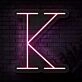Personalized Initial Letter K Neon Sign