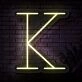 Personalized Initial Letter K Neon Sign
