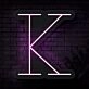 Personalized Initial Letter K Neon Sign