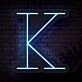 Personalized Initial Letter K Neon Sign