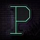 Personalized Initial Letter P Neon Sign MNC41535