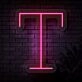 Personalized Initial Letter T Neon Sign