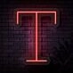 Personalized Initial Letter T Neon Sign