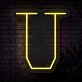 Personalized Initial Letter U Neon Sign MNC41540