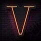 Personalized Initial Letter V Neon Sign MNC41541
