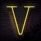 Personalized Initial Letter V Neon Sign MNC41541