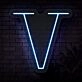 Personalized Initial Letter V Neon Sign MNC41541
