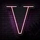 Personalized Initial Letter V Neon Sign MNC41541