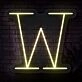 Personalized Initial Letter W Neon Sign MNC41542