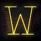 Personalized Initial Letter W Neon Sign MNC41542