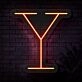 Personalized Initial Letter Y Neon Sign