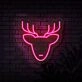 Reindeer Head Neon Sign