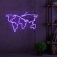 World Map Neon Sign