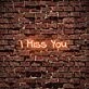 I Miss You Neon Sign