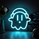 Little Ghost With Hat Neon Sign