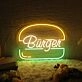 Neon Burger Logo Neon Sign