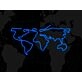 Travel Map World Map Neon Sign