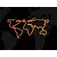 Travel Map World Map Neon Sign