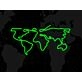 Travel Map World Map Neon Sign