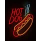 Hot Dog Character Neon Sign