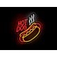 Hot Dog Character Neon Sign