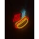Hot Dog Character Neon Sign