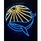 Whale Sunrise Sunset Neon Sign