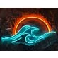 Sun Wave Sunrise Sunset Neon Sign