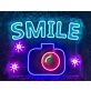 Smile Camera Neon Sign