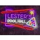 Pool Hall Billards Room Neon Sign