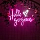 Hello Gorgeous Heart Neon Sign MNC42055