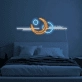Galactic Moon and Planets Neon Sign