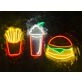Burger Potato Chips Drink Fast Food V1 Neon Sign