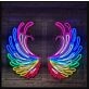 Angel Wings Colorful Neon Sign