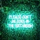 Please Dont Do Coke In The Bathroom Neon Sign
