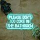 Please Dont Do Coke In The Bathroom Neon Sign