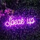 Speak Up Neon Sign