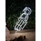 A Hole Astronaut Fly To The Moon Neon Sign