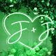 Customize Initials in the heart  Led Neon Sign