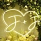 Customize Initials in the heart  Led Neon Sign