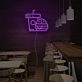 Cola And Humburger Setting Neon Sign