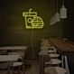 Cola And Humburger Setting Neon Sign
