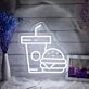 Cola And Humburger Setting Neon Sign